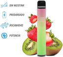 Vaper "Vaporizador" 800 Puffs sin Nicotina sabor Kiwi Fresa - Pod Cigarrillo electrónico Vapeo para Dejar de Fumar