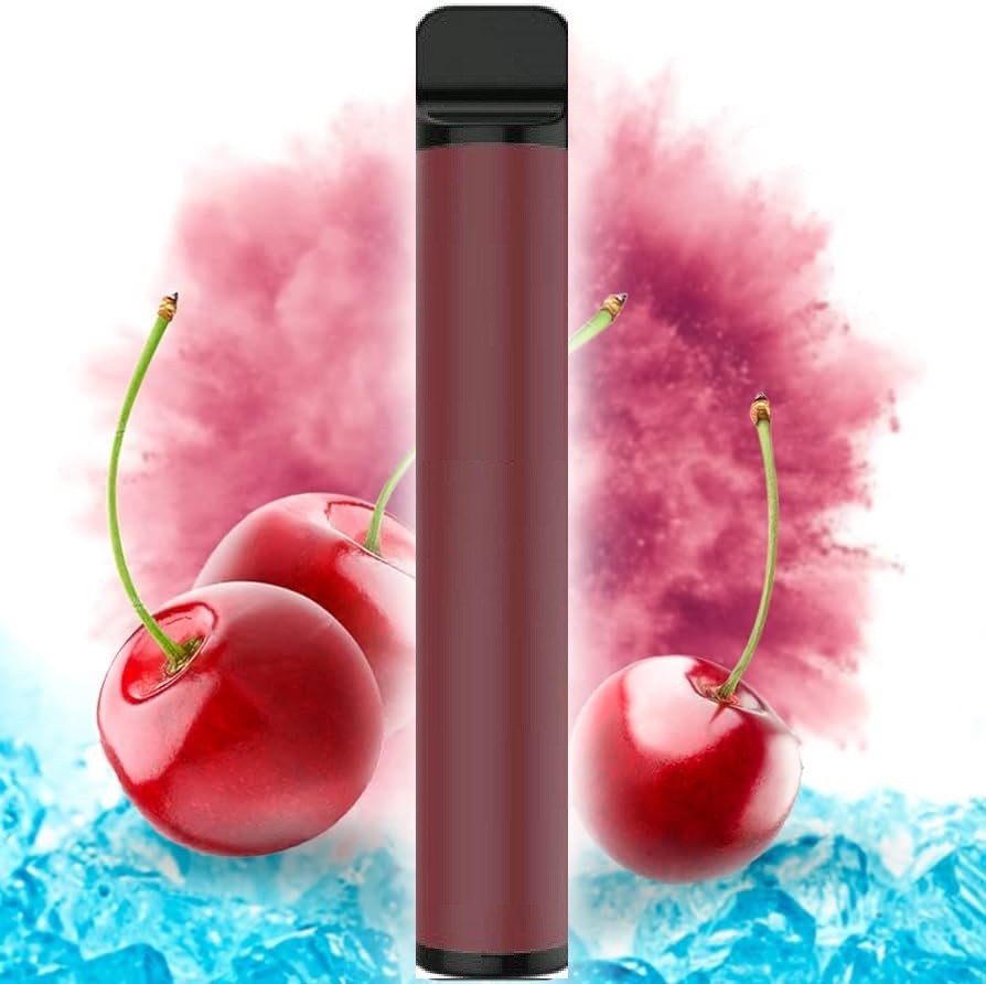 Vaper "Vaporizador" 600 Puffs sin Nicotina sabor Cherry ice "Cereza" y toque helado - Pod Cigarrillo electrónico Vapeo para Dejar de Fumar