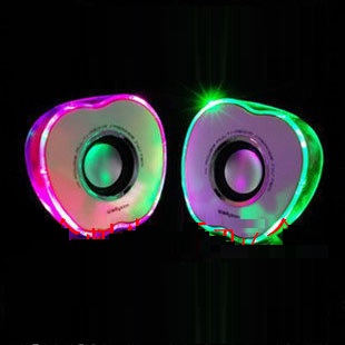 Altavoz cable F720 Manzana Corazon, Verde para PC, Smartphone, Tablet, Movil, Consola, MP3, MP4, Telefono, Ordenador sobremesa