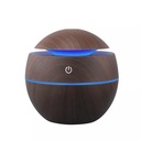Humificador Esférico Ultrasónico Portátil, Aromaterapia H2O - Difusor de Aceite, Esencias, Aromas, LED Multicolor - Fashion, Estilo, Diseño Madera Oscura
