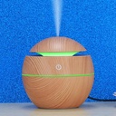 Humificador Esférico Ultrasónico Portátil, Aromaterapia H2O - Difusor de Aceite, Esencias, Aromas, LED Multicolor - Fashion, Estilo, Diseño Madera Oscura