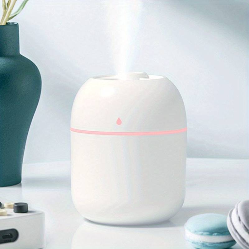 Humificador Ultrasónico Portátil, Aromaterapia H2O - Difusor de Aceite, Esencias, Aromas, LED Multicolor - Básico Blanco