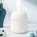 Humificador Ultrasónico Portátil, Aromaterapia H2O - Difusor de Aceite, Esencias, Aromas, LED Multicolor - Básico Blanco