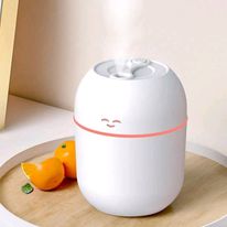Humificador Ultrasónico Portátil, Aromaterapia H2O - Difusor de Aceite, Esencias, Aromas, LED Multicolor - Divertido, Infantil, Niños, Niñas, Blanco Animal, Gato