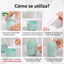 Humificador Ultrasónico Portátil, Aromaterapia H2O - Difusor de Aceite, Esencias, Aromas, LED Multicolor - Divertido, Infantil, Niños, Niñas, Blanco Panda