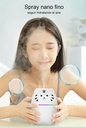 Humificador Ultrasónico Portátil, Aromaterapia H2O - Difusor de Aceite, Esencias, Aromas, LED Multicolor - Divertido, Infantil, Niños, Niñas, Blanco Panda