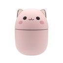 Humificador Ultrasónico Portátil, Aromaterapia H2O - Difusor de Aceite, Esencias, Aromas, LED Multicolor - Divertido, Infantil, Niños, Niñas, Gato Rosa, con orejas Cromadas