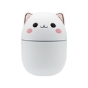Humificador Ultrasónico Portátil, Aromaterapia H2O - Difusor de Aceite, Esencias, Aromas, LED Multicolor - Divertido, Infantil, Niños, Niñas, Gato Rosa, con orejas Cromadas