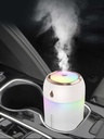 Humificador Ultrasónico Portátil, Aromaterapia H2O - Difusor de Aceite, Esencias, Aromas, LED Multicolor - Fashion, Estilo, Diseño Blanco con Gris y Rosa Cromado