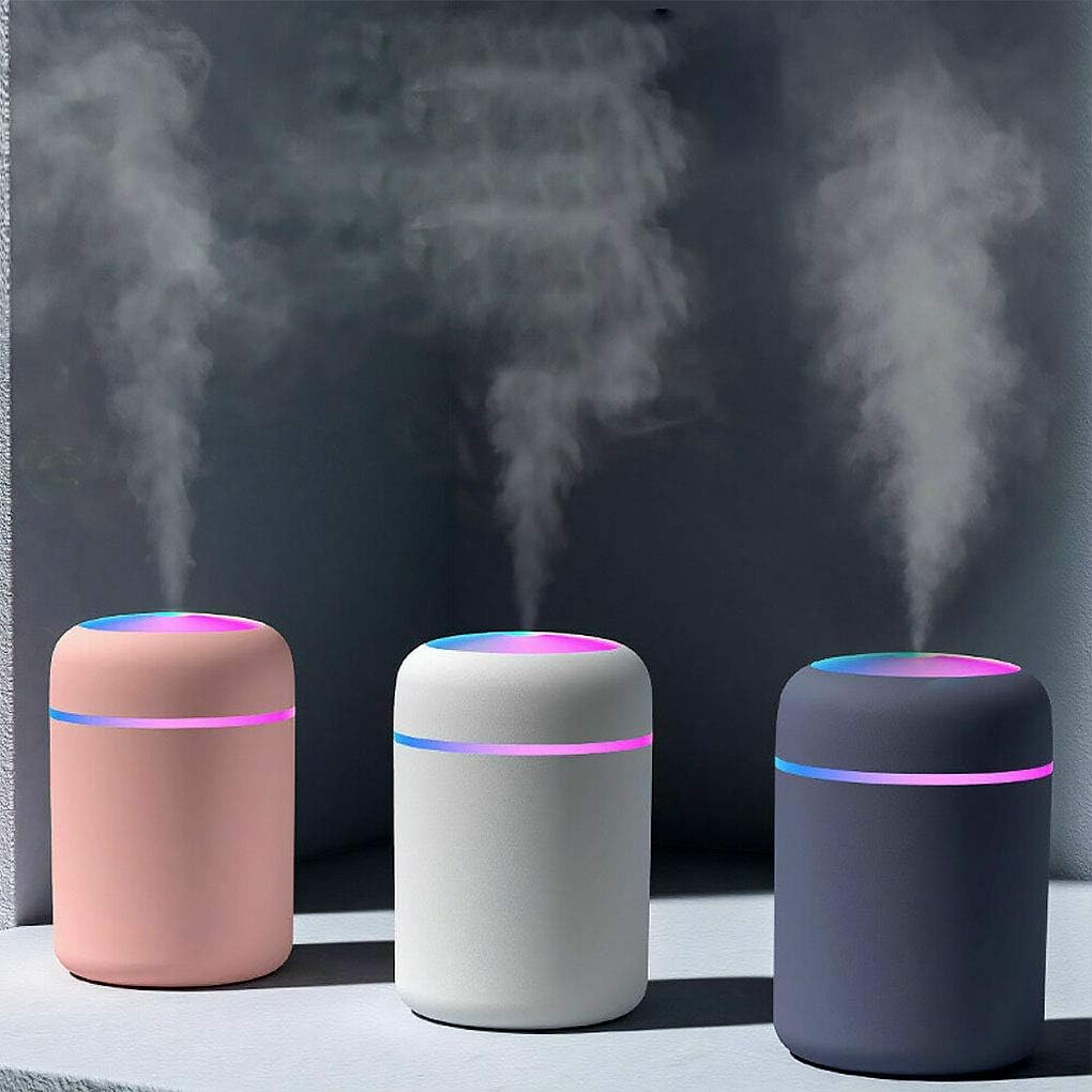 Humificador Ultrasónico Portátil, Aromaterapia H2O - Difusor de Aceite, Esencias, Aromas, LED Multicolor - Fashion, Estilo, Diseño Gris
