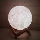 Lámpara Luna, Patas Base Madera, Humificador Ultrasónico Portátil, Aromaterapia H2O - Difusor de Aceite, Esencias, Aromas, Decoración nocturna, LED Multicolor - Moonlight 3D, Luna LLENA