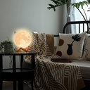 Lámpara Luna, Patas Base Madera, Humificador Ultrasónico Portátil, Aromaterapia H2O - Difusor de Aceite, Esencias, Aromas, Decoración nocturna, LED Multicolor - Moonlight 3D, Luna LLENA