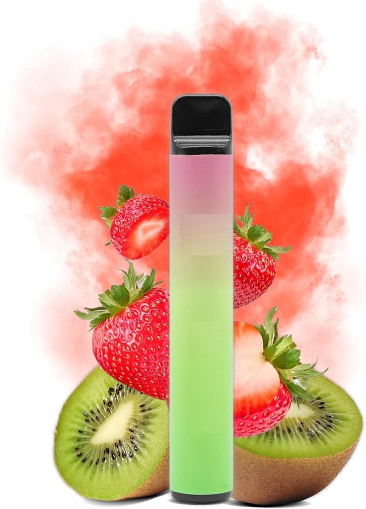 Vaper "Vaporizador" 800 Puffs sin Nicotina sabor Kiwi Fresa - Pod Cigarrillo electrónico Vapeo para Dejar de Fumar