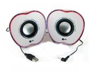 Altavoz cable F720 Manzana Corazon, Verde para PC, Smartphone, Tablet, Movil, Consola, MP3, MP4, Telefono, Ordenador sobremesa