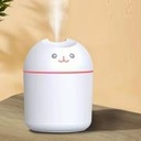 Humificador Aire Ultrasónico Portátil, Aromaterapia H2O - Difusor de Aceite, Esencias, Aromas, LED Multicolor - Divertido, Infantil, Niños, Niñas, Blanco Animal, Gato