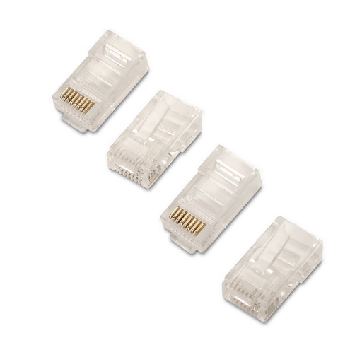 [A138-0290] Aisens Pack de 10 Conectores RJ45 8 Hilos Cat.5e AWG24 - Color Transparente