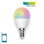[EGJLB0036] Bombilla LED E14 (G45)  - 7W - CCT (Varios Blancos) y RGB (Colores) - DIMMING Atenuación (Regulador Intensidad)  - WIFI - Bluetooth - 220-240V